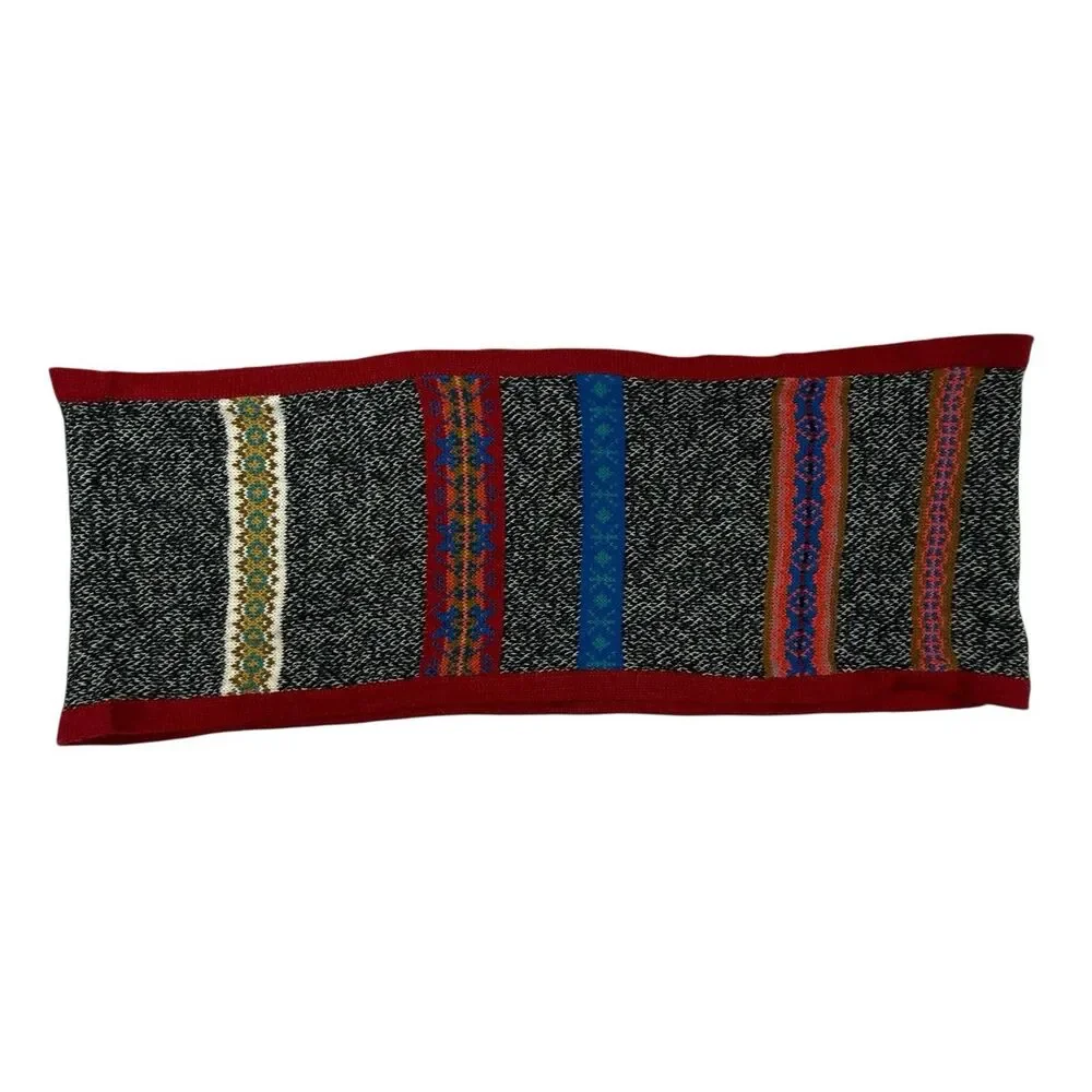 Noonday Collection Alpaca Blend Made in Peru Fair Isle Infinity Scarf Rainbow